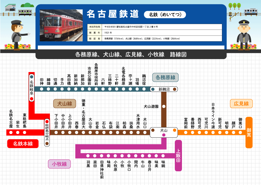 名古屋鉄道 全国鉄道路線図 Com