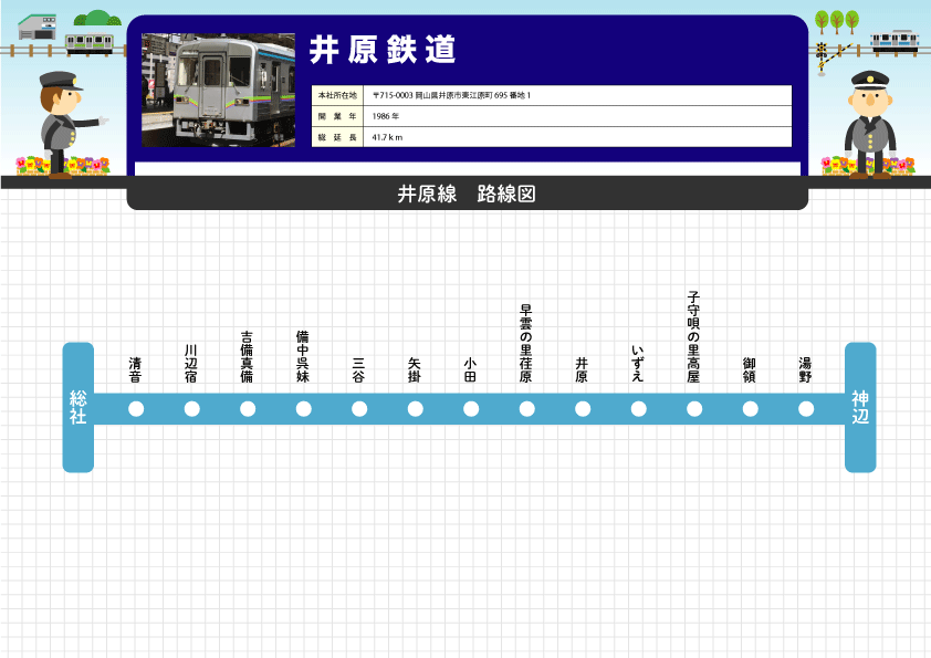 井原鉄道 | 全国鉄道路線図.com