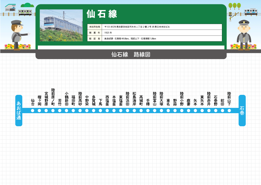 JR仙石線 | 全国鉄道路線図.com