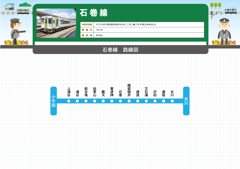JR石巻線 | 全国鉄道路線図.com